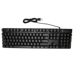 Gaming Keyboard Wired 104 Keys Ergonomic Backlight USB Keyboard for for Home Office Laptop Work GamingBlack - Otaj Gifts