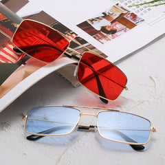 Retro square double beam glasses - Otaj Gifts