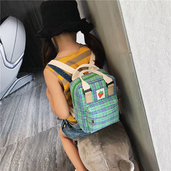 Fashion Mini cartoon checked children's backpack - Otaj Gifts