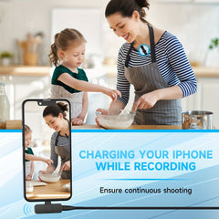 Wireless Lavalier Lapel Microphone For IPhone IPad Professional Wireless Clip Mic - Cordless Omnidirectional Condenser Recording Mic For Interview Video Podcast Vlog YouTube - Otaj Gifts