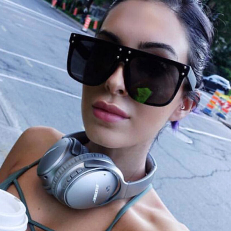 Fashion men and women glasses big box face slimming sunglasses - Otaj Gifts