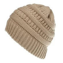 Mixed Color Knitted Wool Hat Ladies Non-labeled Ponytail Hat - Otaj Gifts