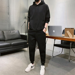 Men's Sweater Suit Ankle-tied Sweatpants Long Sleeve Sports Suit - Otaj Gifts