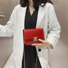 Ladies Fashion Simple Chain Small Square Bag - Otaj Gifts