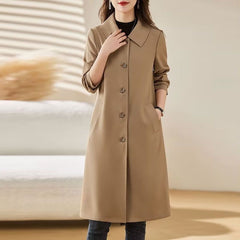 Mid-Length Spring And Autumn New Versatile Trench Thin Coat - Otaj Gifts