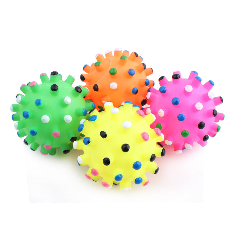 Pet Sounding Vinyl Thorn Ball Bite Resistant Toy - Otaj Gifts