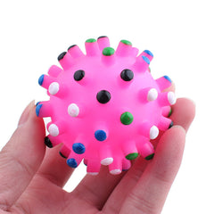 Pet Sounding Vinyl Thorn Ball Bite Resistant Toy - Otaj Gifts