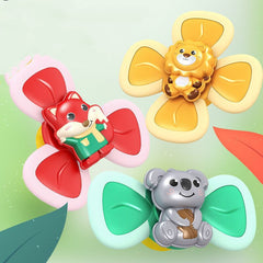 Spinning Top Baby Sucker Top Toy Creative Bath Swimming Water Toys Sucker Suction Cup Fun Game Baby Teether Toys - Otaj Gifts
