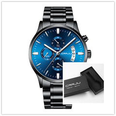 CRRJU six-pin steel band solid men's personalized watch - Otaj Gifts