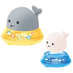 Baby Cute Cartoon Whale Floating Spraying Water Bath Toys With Light Music LED Light Baby Toys - Otaj Gifts