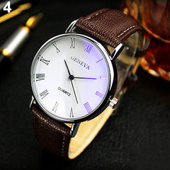 Watch Fashion Blu-ray Roman Literal Business Men's Watch Brand Quartz Watch - Otaj Gifts