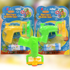 Electric Automatic Bubble Blower Maker Machine Gun with Mini Fan Kids Outdoor Sports Educational Toys - Otaj Gifts