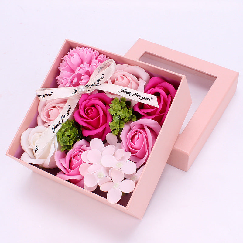 Teacher's Day Gift Creative Gift Soap Flower Gift Box Girlfriends Birthday Gift Simulation Rose Soap Flower For Teacher - Otaj Gifts