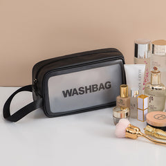 Korean Portable Large-Capacity Portable Travel Transparent Toilet Bag Pu Waterproof Scrub Cosmetic Bag Skin Care Product Storage Bag - Otaj Gifts