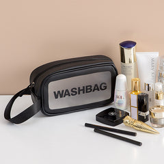 Korean Portable Large-Capacity Portable Travel Transparent Toilet Bag Pu Waterproof Scrub Cosmetic Bag Skin Care Product Storage Bag - Otaj Gifts