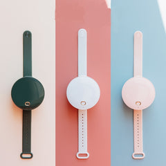 Portable Wrist Fan Mirror Leafless USB Rechargeable 3 Speed Adjustable Air Cooler Handheld - Otaj Gifts