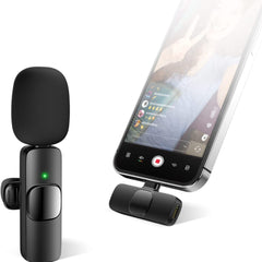 Wireless Lavalier Lapel Microphone For IPhone IPad Professional Wireless Clip Mic - Cordless Omnidirectional Condenser Recording Mic For Interview Video Podcast Vlog YouTube - Otaj Gifts
