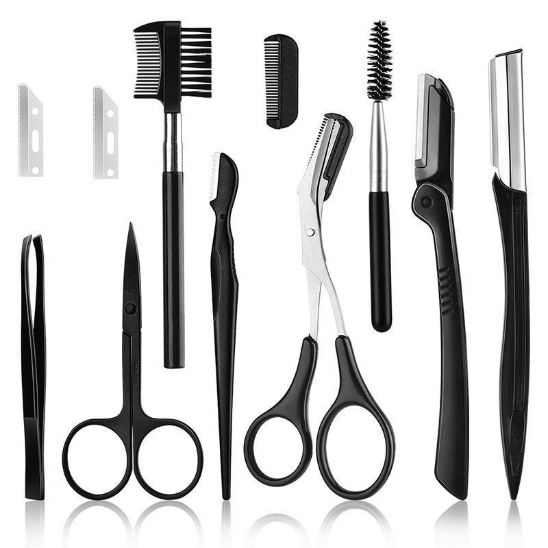 Beauty Tools Black Eyebrow Trimming Set - Otaj Gifts