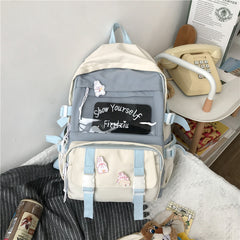 College Style School Bag Female Korean Version Harajuku High School Student Junior High School Student Backpack - Otaj Gifts