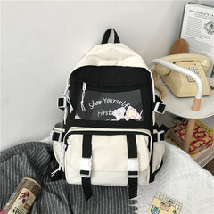 College Style School Bag Female Korean Version Harajuku High School Student Junior High School Student Backpack - Otaj Gifts