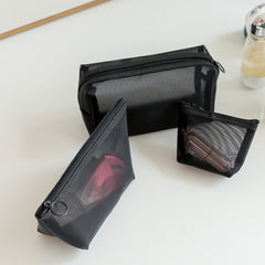 Portable Travel Toiletry Bag Transparent Mesh Toiletry Bag - Otaj Gifts