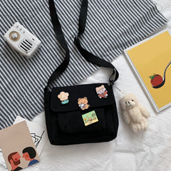 Cute Canvas Small Bag Diagonal Bag All-Match Student Girl Shoulder Bag - Otaj Gifts