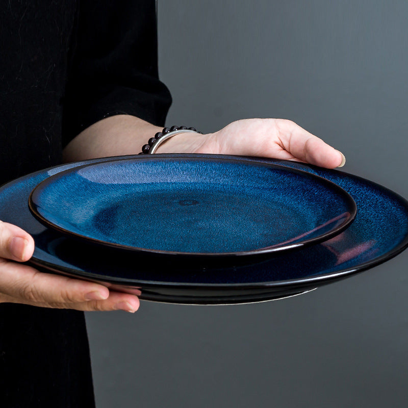European-Style Ceramic Plate, Western Plate, Steak Plate, Disc Cake Plate, Pasta Plate, Breakfast Plate, Kiln Change Plate, Underglaze Tableware - Otaj Gifts