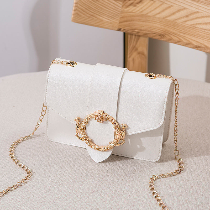 Korean Fashion Chain Small Square Bag Fashion One-Shoulder Messenger Mobile Phone Bag - Otaj Gifts