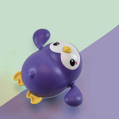 Baby Bath Toy Kawaii Swimming Penguin Bath Pool Toy Cute Wind Up Little Penguin Bath Toys Set Baby Montessori Educational Toys - Otaj Gifts
