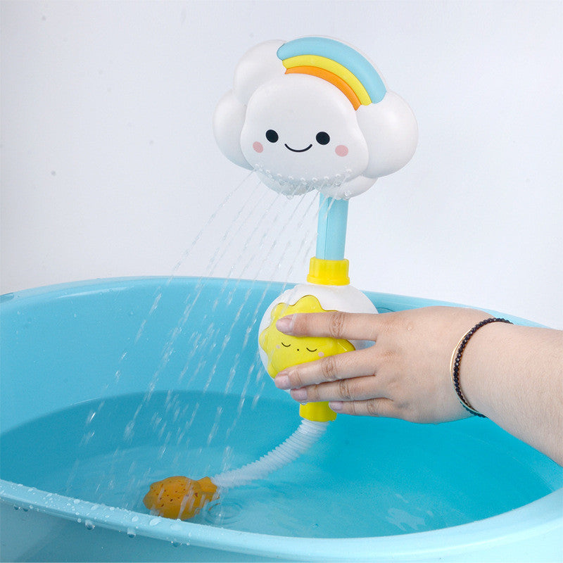 Baby Bath Toys, Children'S Water Bath Toys, Boys And Girls, Infants And Young Children, Manual Rainbow Cloud Spray Shower - Otaj Gifts