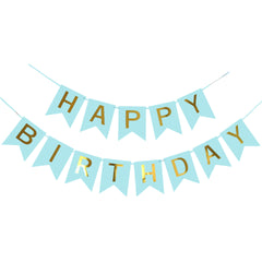 Birthday Party Decoration Swallowtail Hot Stamping Flag Happy Birthday - Otaj Gifts