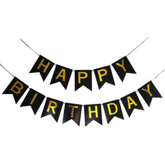Birthday Party Decoration Swallowtail Hot Stamping Flag Happy Birthday - Otaj Gifts