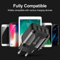 Fast Charge Mobile Phone Charger 3USB Smart European Standard American Standard British Standard 5V9V12V Multiport Travel Charger - Otaj Gifts