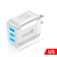 Fast Charge Mobile Phone Charger 3USB Smart European Standard American Standard British Standard 5V9V12V Multiport Travel Charger - Otaj Gifts