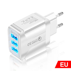 Fast Charge Mobile Phone Charger 3USB Smart European Standard American Standard British Standard 5V9V12V Multiport Travel Charger - Otaj Gifts