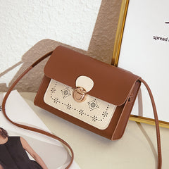 Small square bag double color matching shoulder bag - Otaj Gifts