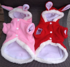 Pet Cat Clothes Mascotas Costume Clothes For Pet Hoodies Cute Rabbit Cat Clothing Puppy Fleece Warm Pet Cat Jacket - Otaj Gifts