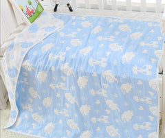110 * 110cm baby bath towel cover blanket gauze children quilt quality baby children pure cotton 6 six layer gauze bath towel - Otaj Gifts