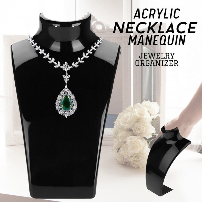 Acrylic Display Stand Necklace Pendant Bust Mannequin Earring Jewelry Chain Show - Otaj Gifts