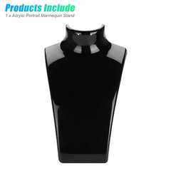 Acrylic Display Stand Necklace Pendant Bust Mannequin Earring Jewelry Chain Show - Otaj Gifts