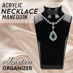 Acrylic Display Stand Necklace Pendant Bust Mannequin Earring Jewelry Chain Show - Otaj Gifts