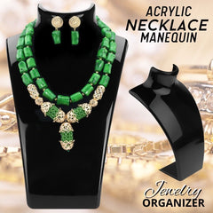 Acrylic Display Stand Necklace Pendant Bust Mannequin Earring Jewelry Chain Show - Otaj Gifts