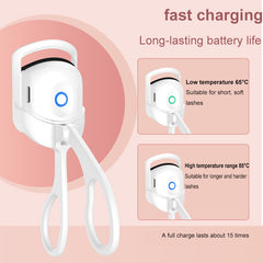 Eyelash Curler Portable Electric Heated Comb Eye Lash Long Lasting Eyelashes Curls Thermal Eyelash Curler Makeup Tools Heated Eyelash Curlers,Rechargeable Electric Eyelash Curler,Handheld Eyelash Heat - Otaj Gifts