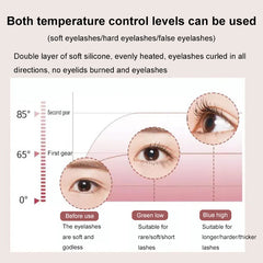 Eyelash Curler Portable Electric Heated Comb Eye Lash Long Lasting Eyelashes Curls Thermal Eyelash Curler Makeup Tools Heated Eyelash Curlers,Rechargeable Electric Eyelash Curler,Handheld Eyelash Heat - Otaj Gifts