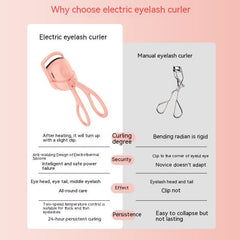 Eyelash Curler Portable Electric Heated Comb Eye Lash Long Lasting Eyelashes Curls Thermal Eyelash Curler Makeup Tools Heated Eyelash Curlers,Rechargeable Electric Eyelash Curler,Handheld Eyelash Heat - Otaj Gifts