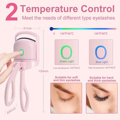 Eyelash Curler Portable Electric Heated Comb Eye Lash Long Lasting Eyelashes Curls Thermal Eyelash Curler Makeup Tools Heated Eyelash Curlers,Rechargeable Electric Eyelash Curler,Handheld Eyelash Heat - Otaj Gifts