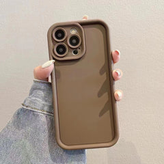 Fine Hole Solid Color Skin Feeling Thickened Protective Cover Phone Case - Otaj Gifts