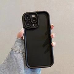 Fine Hole Solid Color Skin Feeling Thickened Protective Cover Phone Case - Otaj Gifts