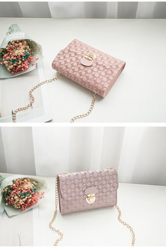 Embossed Small Square Bag Korean Mini Bag - Otaj Gifts
