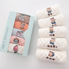 Children's Towel Embroidery Baby Saliva Towel - Otaj Gifts